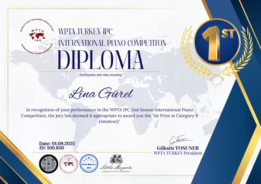 Lina Gürel WPTA IPC’de Birincilik Ödülü&nbsp;Aldı!