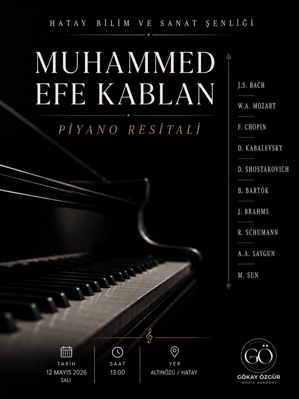 Öğrencimiz Muhammed Efe Kablan, Hatay Bilim ve Sanat Şenliği Açılış&nbsp;Konserinde!