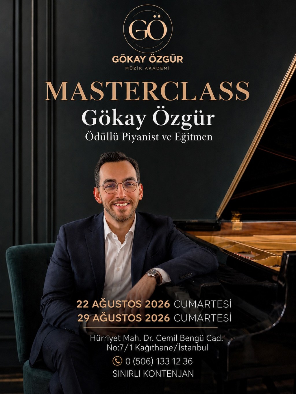 Ödüllü Piyanist ve Eğitmen Gökay Özgür ile Masterclass&nbsp;Eğitimi