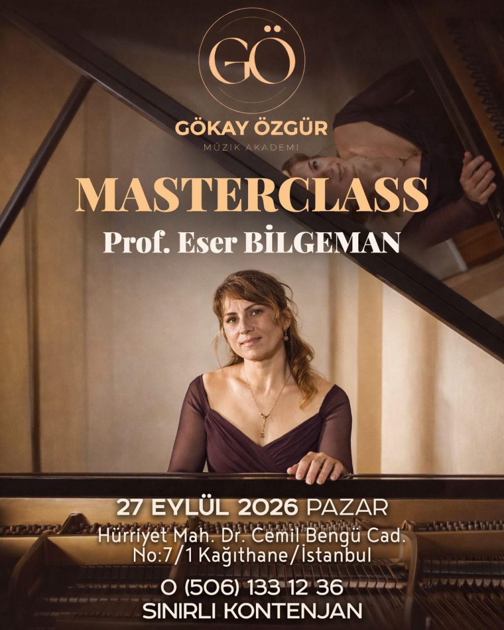 Prof. Eser Bilgeman, Piyanist Adaylarıyla Gökay Özgür Müzik Akademi’de Buluşuyor